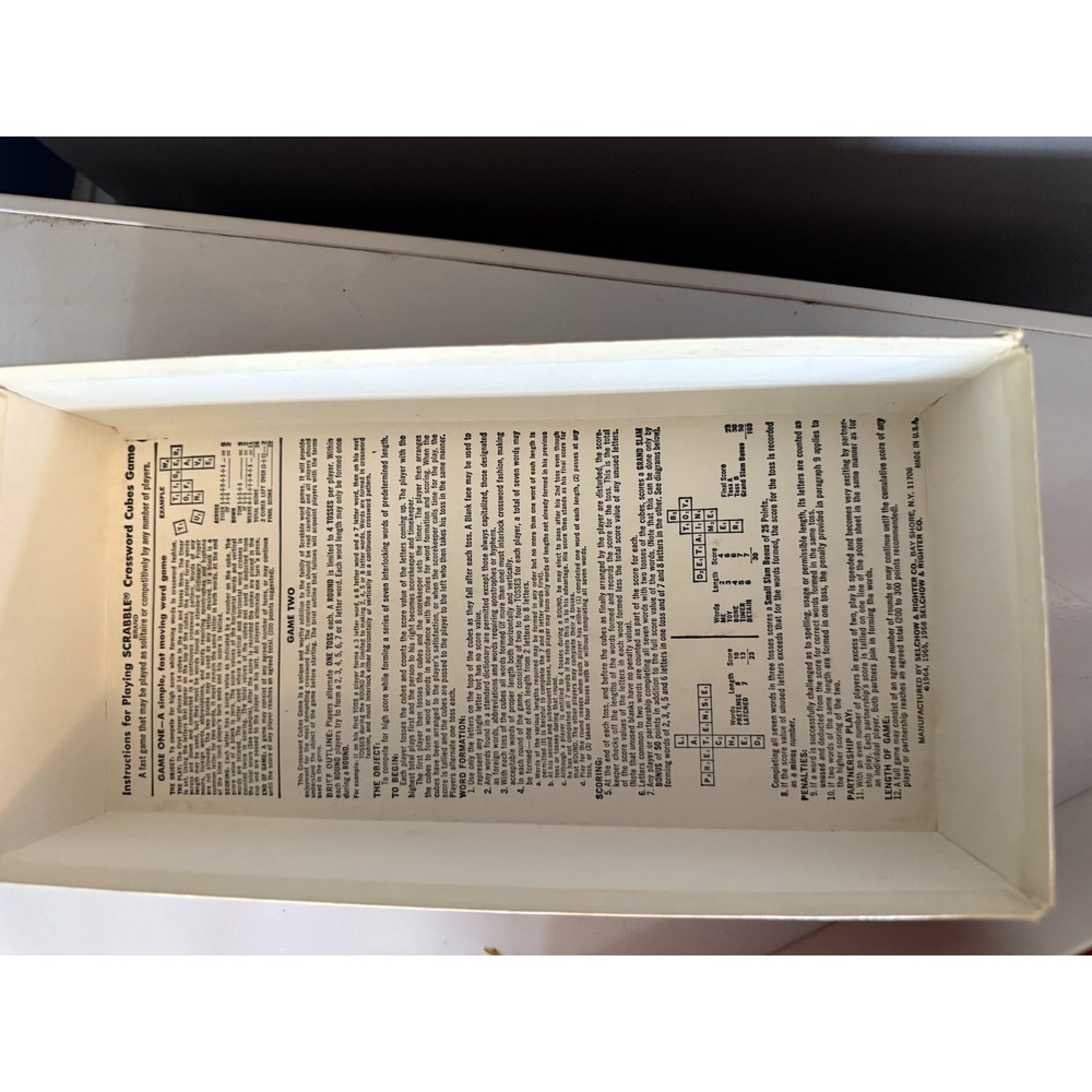 Vintage 1968 Scrabble Crossword Cubes Game Retro Decor Craft Incomplete - Picture 3 of 8